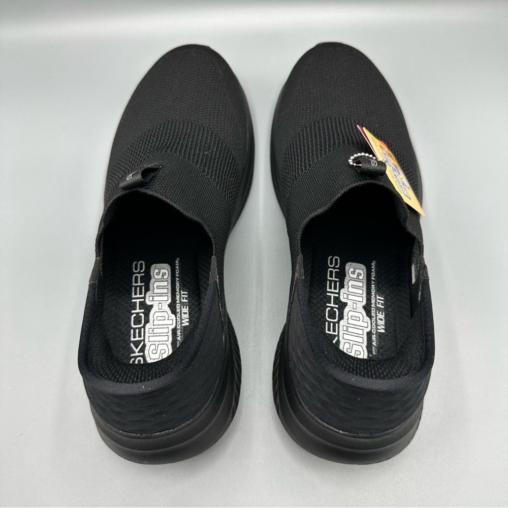 Skechers Slip-Ins Memory Foam Hands Free Wide Fit Men’s Size 10 Black - Picture 6 of 11